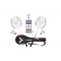 Victor Light badminton set (2 rackets + cover + ruffles)