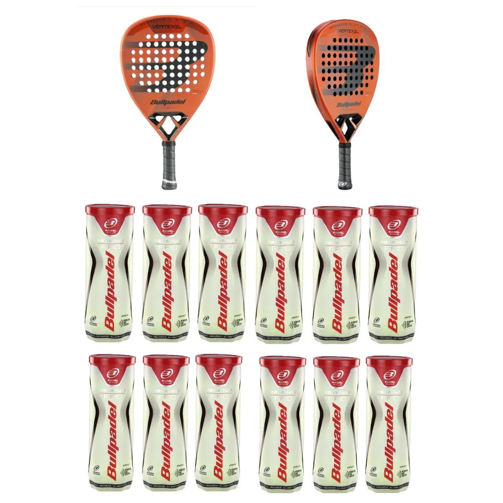 Акційний набір Bullpadel Vertex 04 Comfort +12 банок м'ячів для паделу - 1