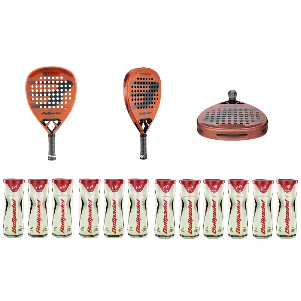Акційний набір Bullpadel Vertex 04 Comfort +12 банок м'ячів для паделу - 2
