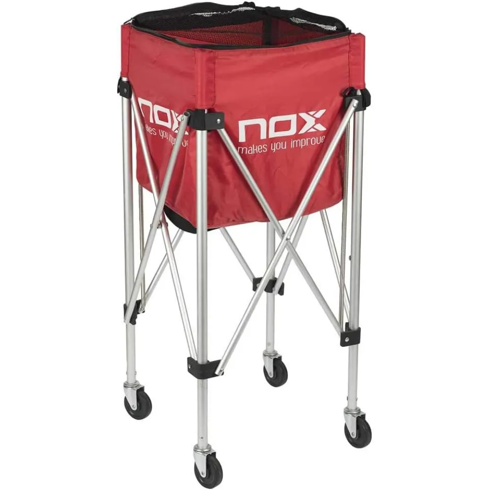 Кошик для м'ячів NOX BOLAS PLEGABLE RUEDAS ROJO - 1