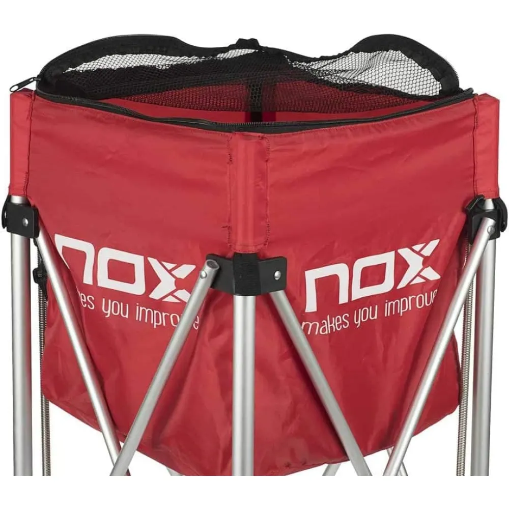 Кошик для м'ячів NOX BOLAS PLEGABLE RUEDAS ROJO - 2