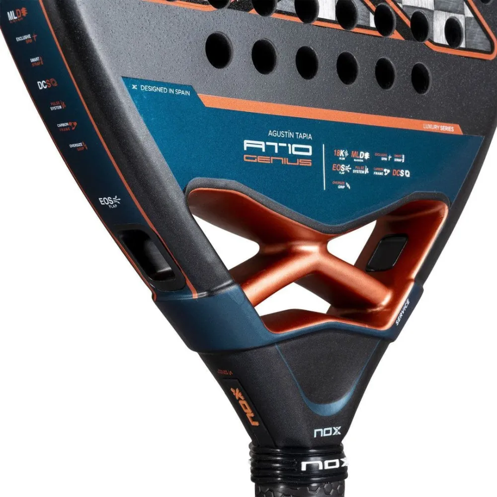 Ракетка для паделу NOX AT10 GENIUS ATTACK  18K ALUM RACKET BY AGUSTIN TAPIA - 4