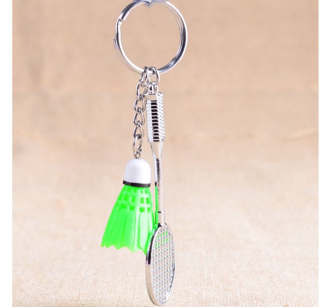Keychain racket and color shuttlecock