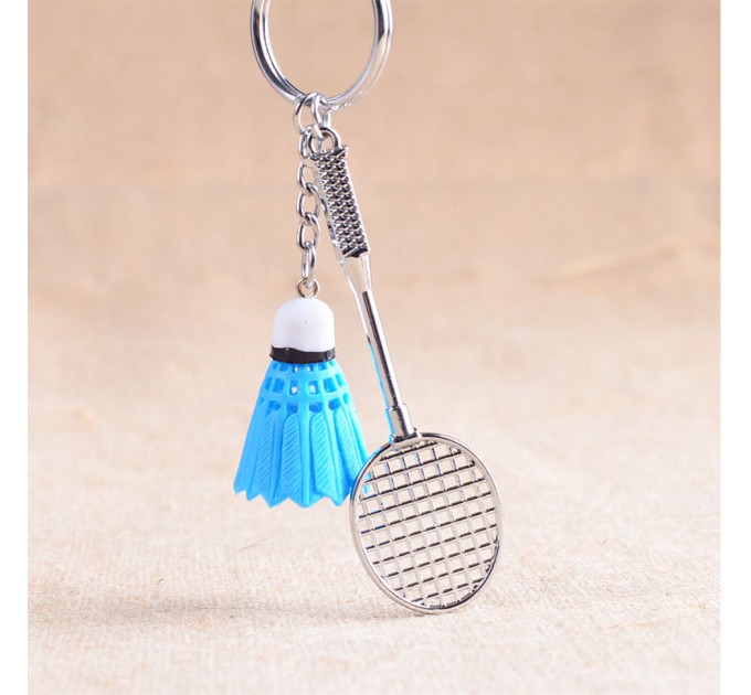 Keychain racket and color shuttlecock