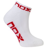 Шкарпетки жіночі Nox Tobilleros Mujer Blanco Logo Rogo Білі з червоним