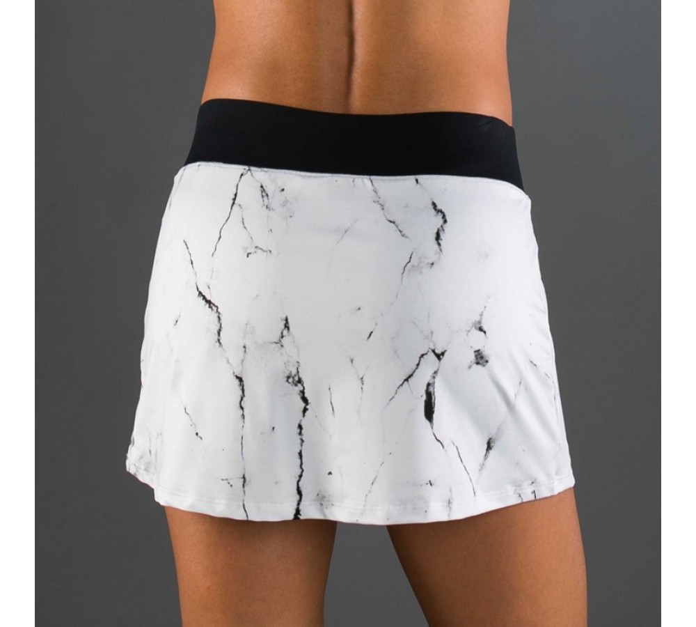 Skirt Endless Min Print Marble White