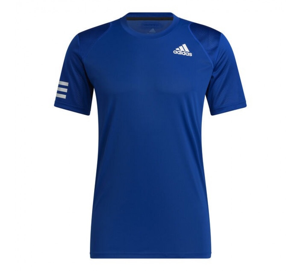 Adidas Club 3 Stripe Tee M Blue men's T-shirt