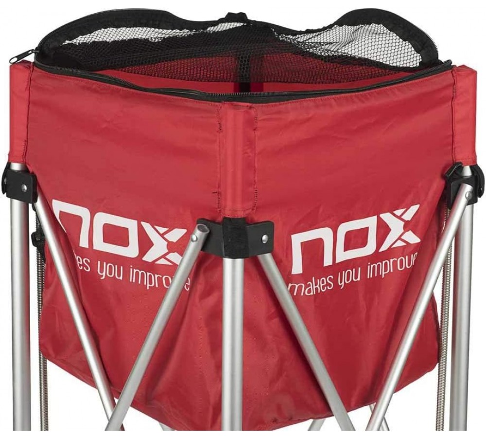 Кошик для м'ячів NOX BOLAS PLEGABLE RUEDAS ROJO