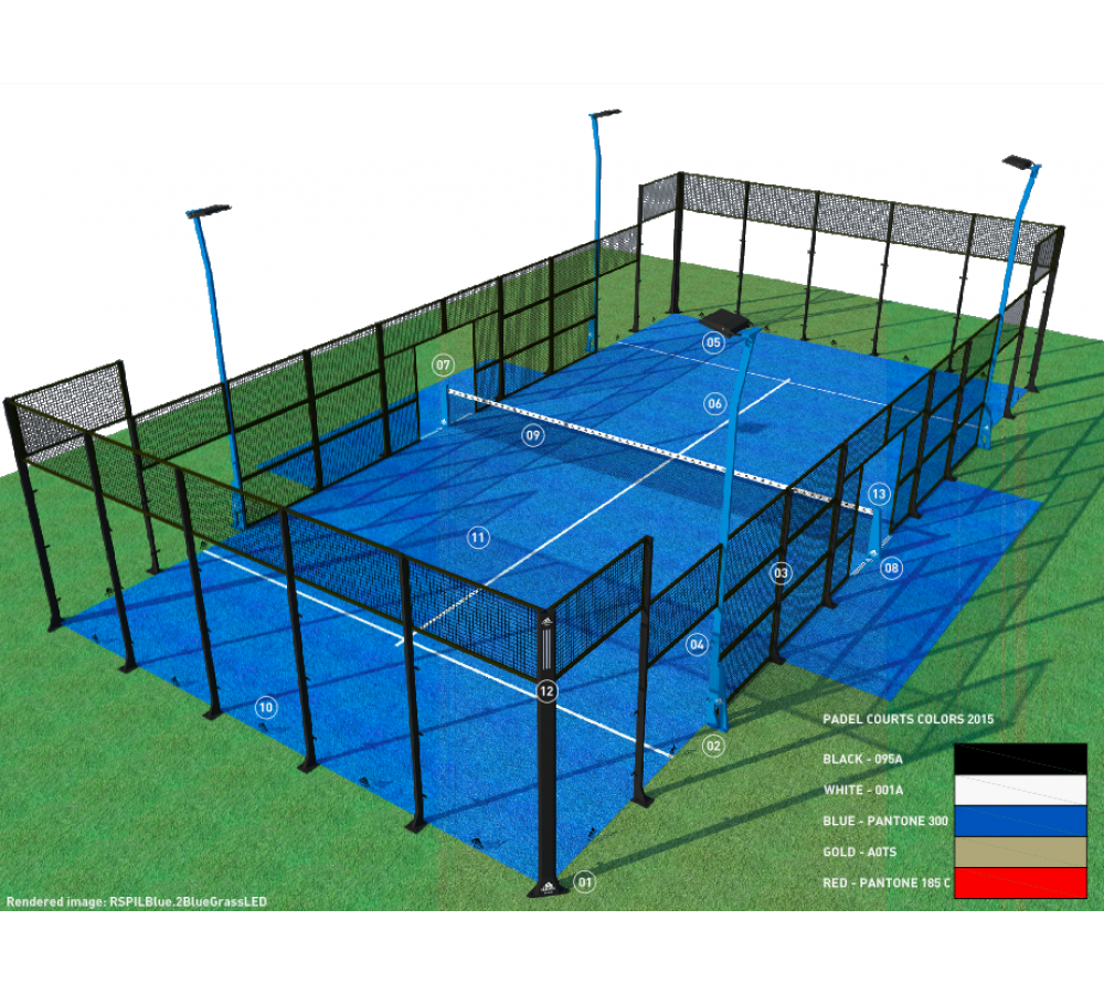 Padel tennis court Adidas Aluminum 3.0 Reinforced pillars
