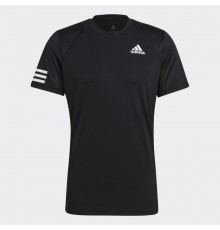 T-shirt Adidas Club 3 Stripe Tee M Black man